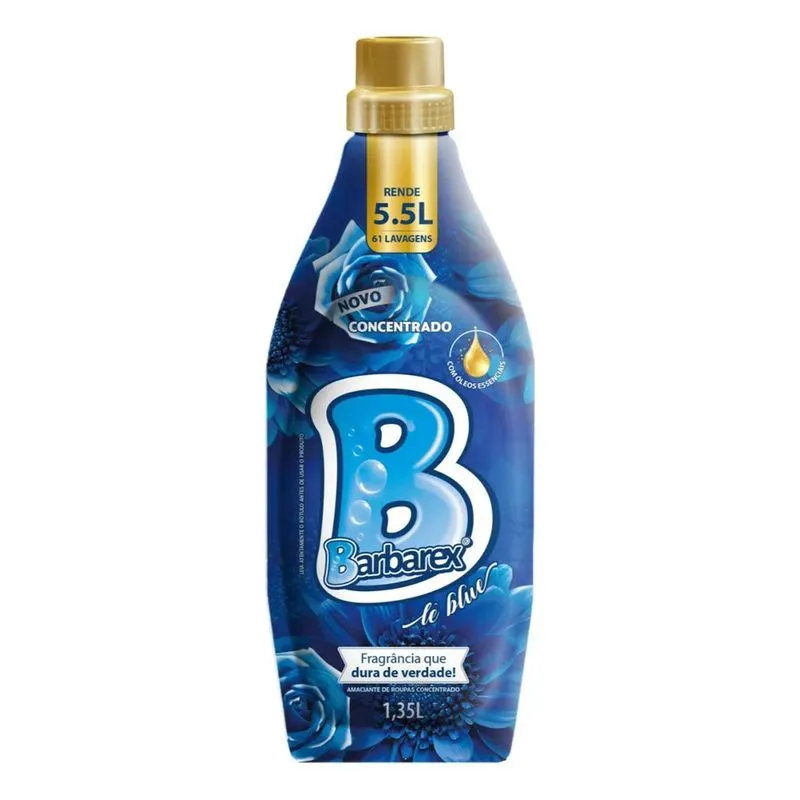 Amaciante Concentrado Le Blue 90 Lavagens 1,35 Litros Barbar