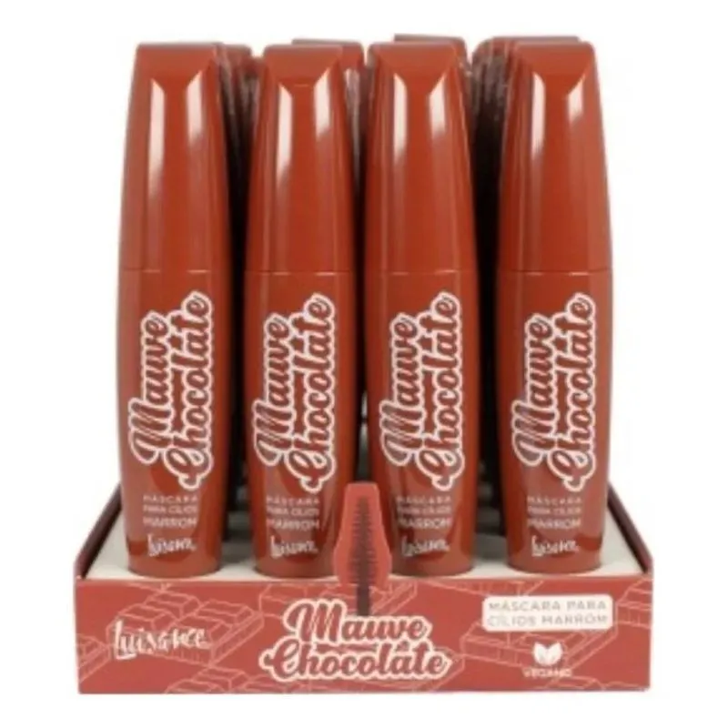 3x Máscara Cílios Chocolate Marrom Luisance Alongamento Volu