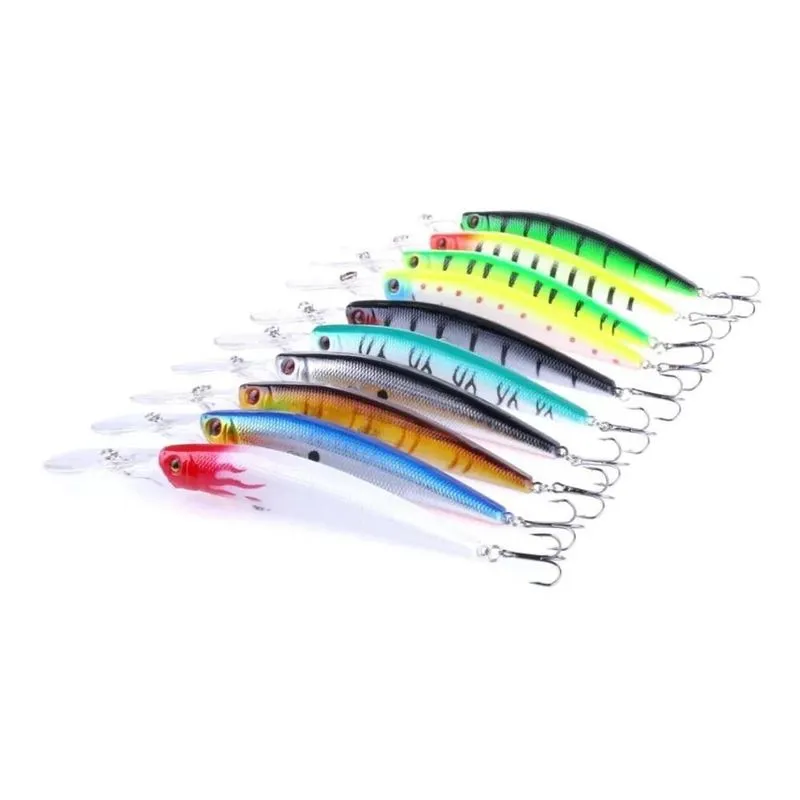 2x Kit 10 Isca Artificial Importada 1/2 Meia Água 14,5cm - 1