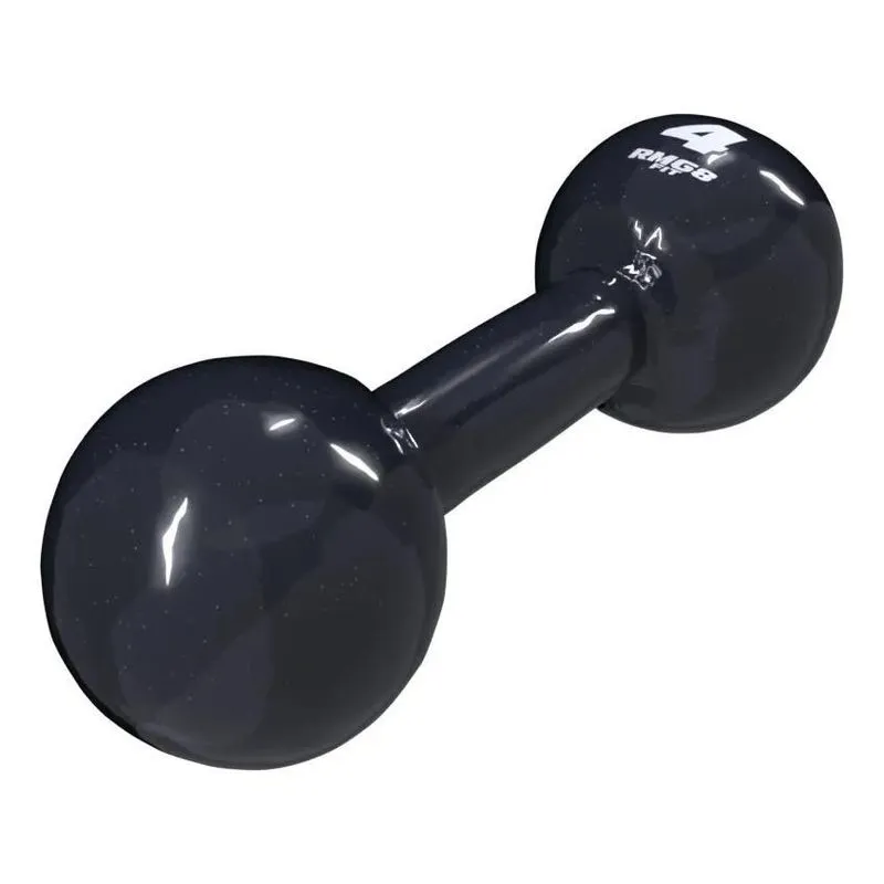 Halter 4kg Bola Emborrachados Rmg8 Fit Cor Preto
