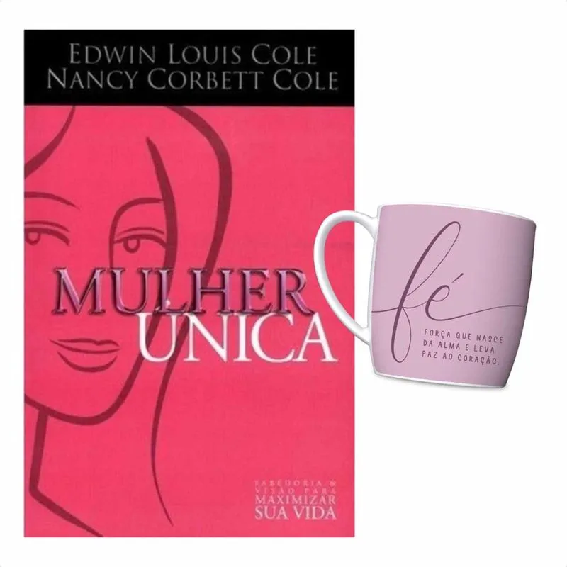 Kit Livro Mulher Única Caneca fé
