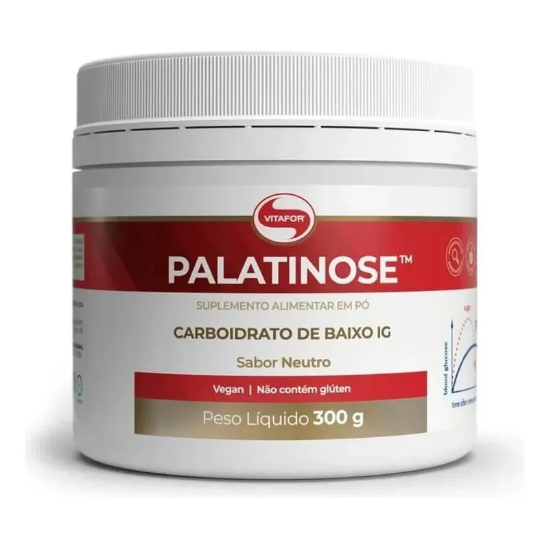 5x Palatinose Vitafor Vegano 300g Sabor Neutro