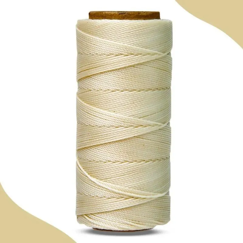 Cordão Encerado 1mm - Fio Cordone Bege Natural- 100 M - Nybc