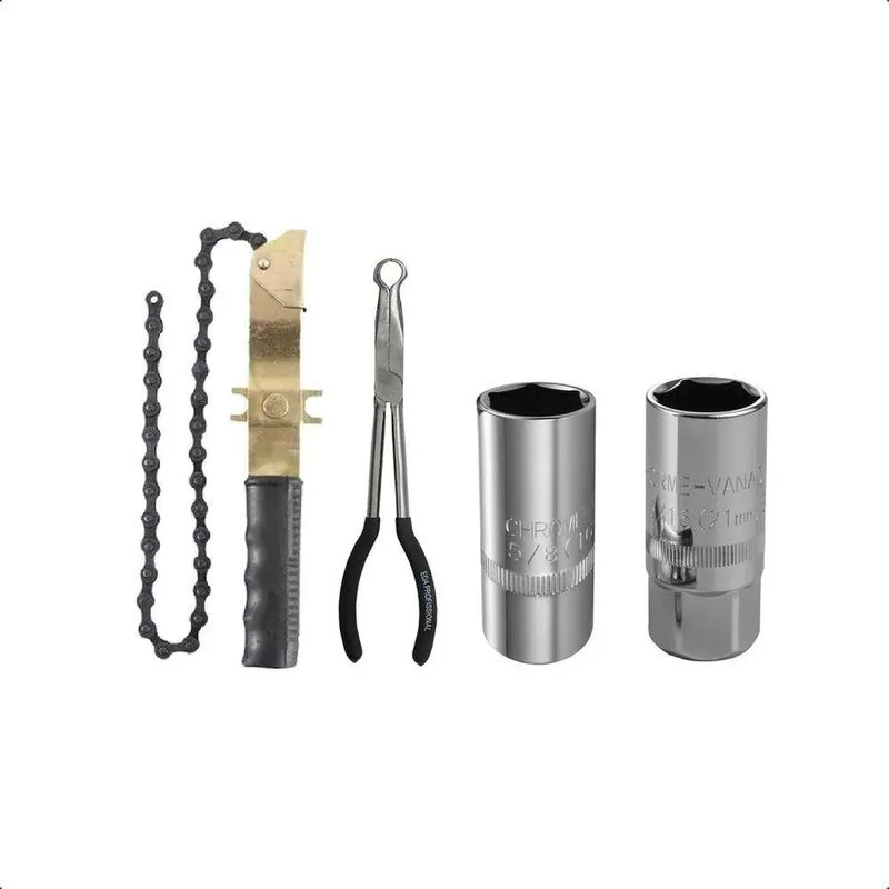 Kit Ferramentas Veículo Chave Alicate Soquetes Vela Imantado