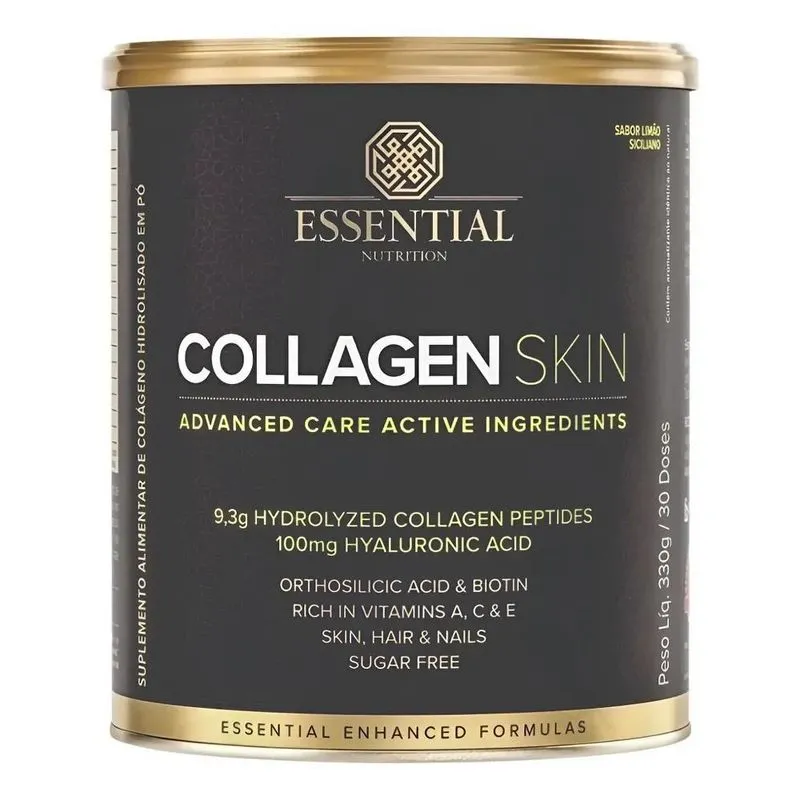 5x Suplemento Essential Nutrition Collagen Skin Limão Sicili