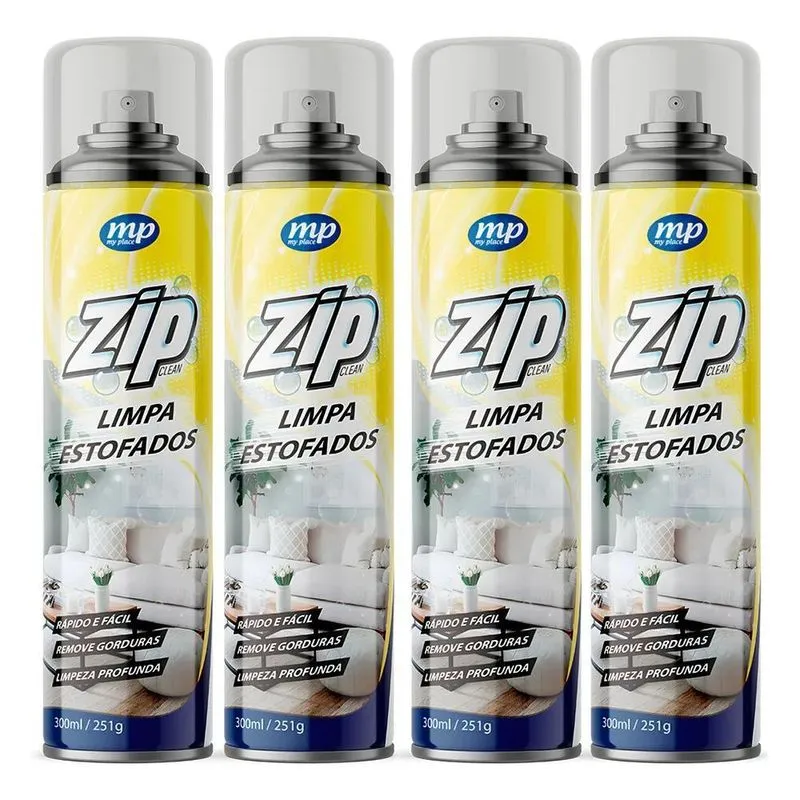 5x Kit 4 Limpa Estofados Higienizador A Seco Remove Sujeir