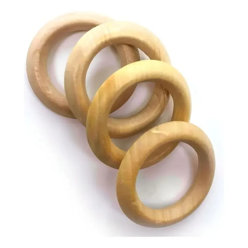 10x Kit 20 Anel Para Guardanapo Argola Madeira Prendedor Lu