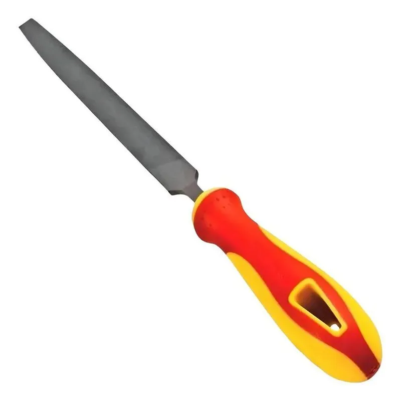 5x Lima Enxada 8'' Com Cabo Amarelo Starrett