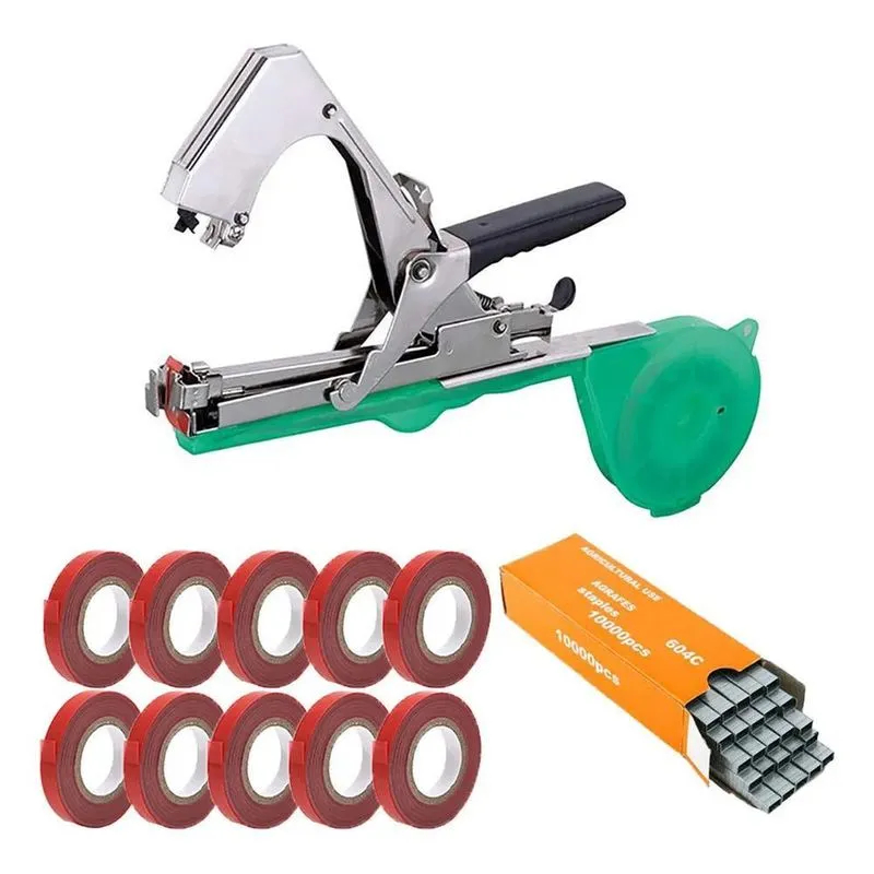 3x Alceador Grampeador Uva Tomate Ramos + 1 Fita + 100 Gramp