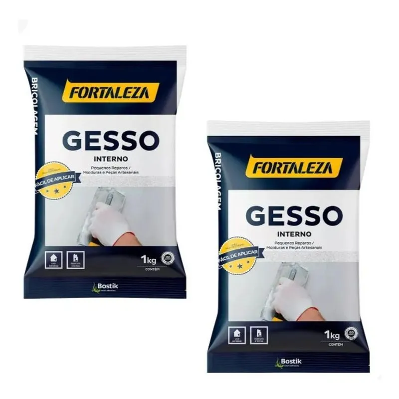 2kg Gesso Em Pó Branco Secagem Rápida Artesanato Reparos - F