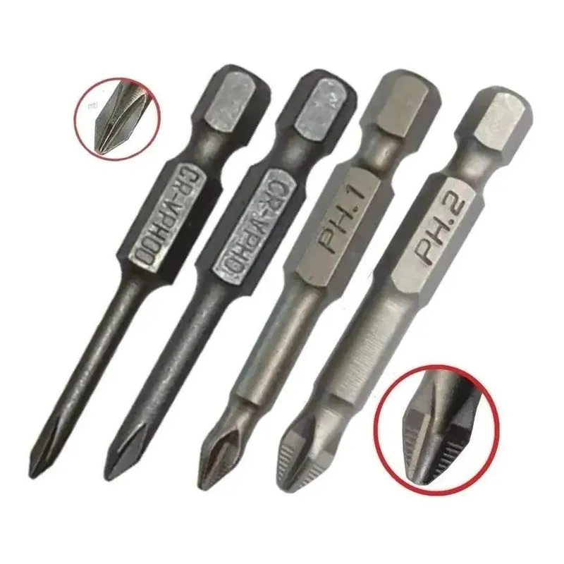 4 Pontas Bits Philips Especiais Precisão Ph00 Ph0 Ph1 Ph2 50