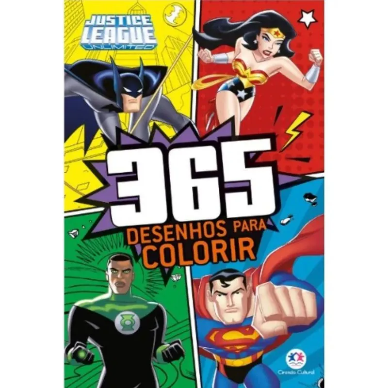 3x 365 Desenhos Para Colorir Super Heróis Dc Liga Da Justiça