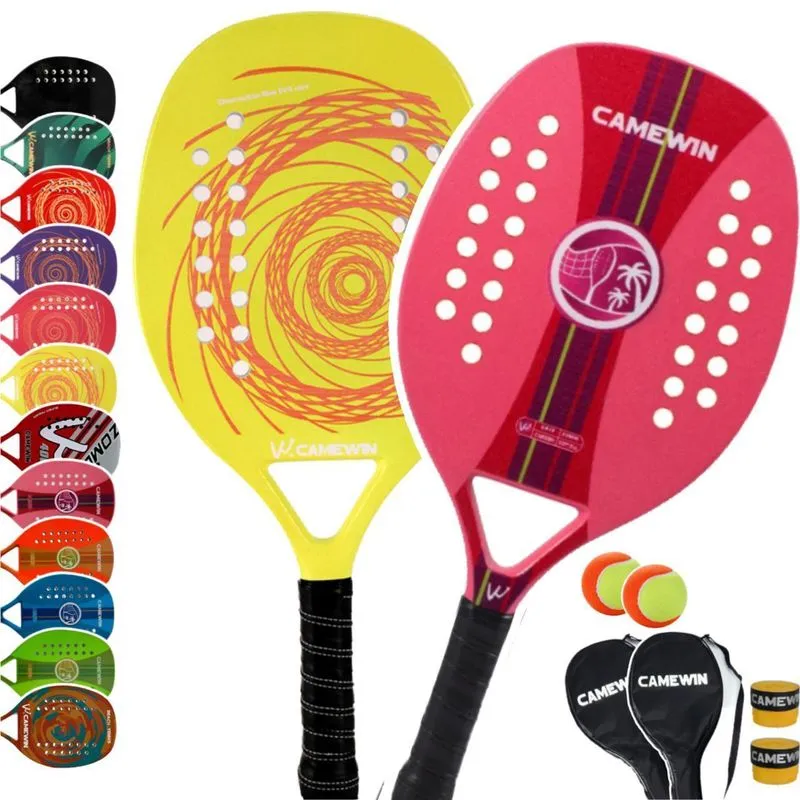 Kit 2 Raquete Beach Tennis Carbono Camewin Praia