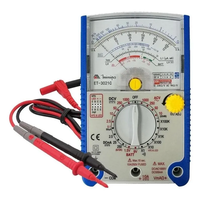 2x Multimetro Analogico Prof. Minipa Et-3021c Novo Et-3021a