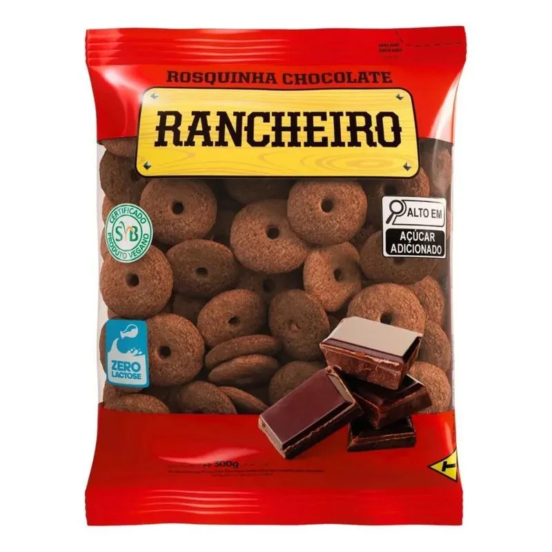 5x Pacote Bolacha/ Biscoito Chocolate Para Intolerância Alim