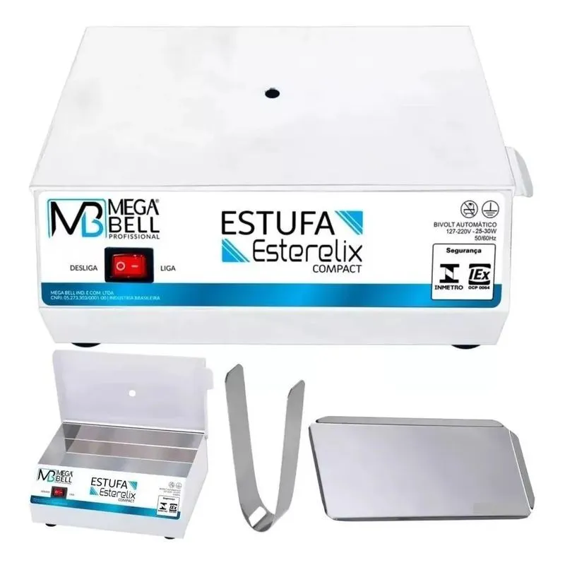 10x Estufa Manicure Esterilizador Alicates Acessórios Mega