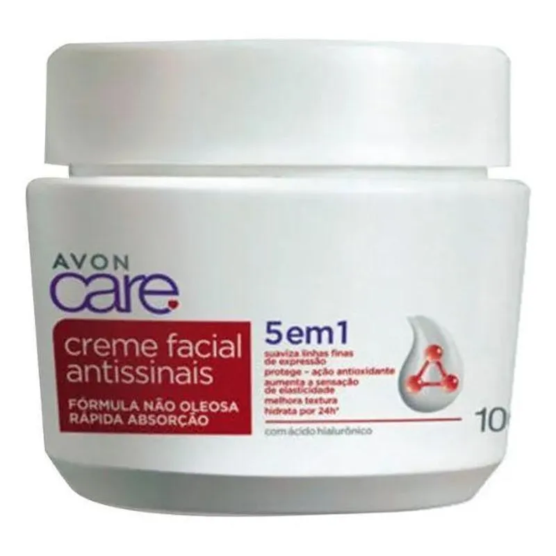 5x Creme Facial Antissinais Avon Care 100g