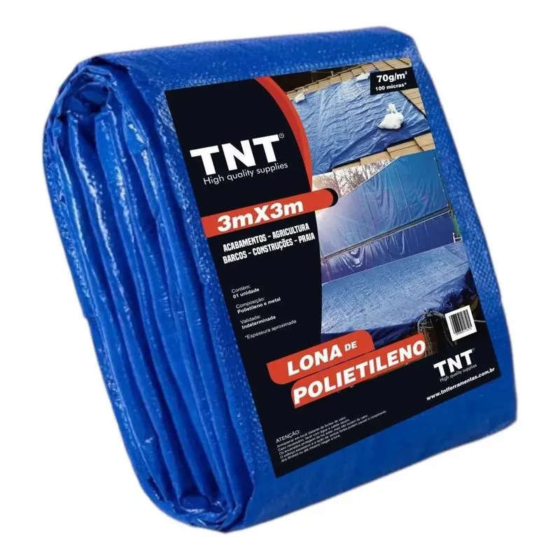 5x Lona 3x3 Mt Azul Plastica Impermeavel Festa Telhado Multi