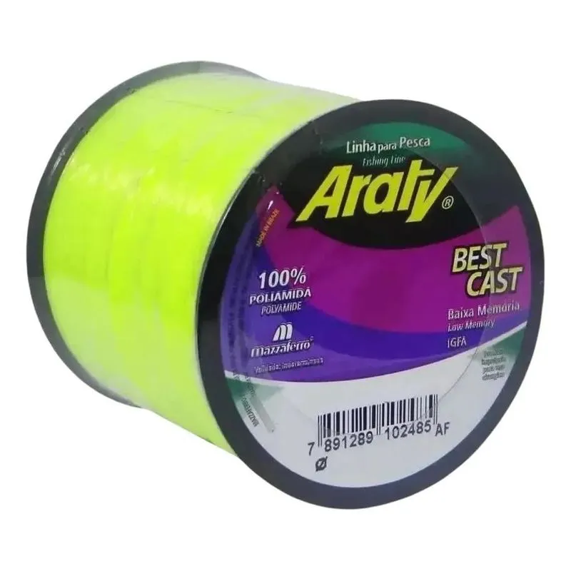 3x Linha De Pesca Monofilamento Nylon Araty Best Cast 0,35mm