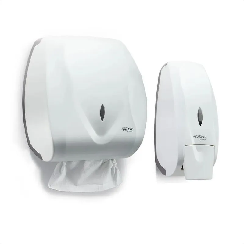 2x Porta Papel Toalha E Saboneteira Liquido Dispenser Banhei