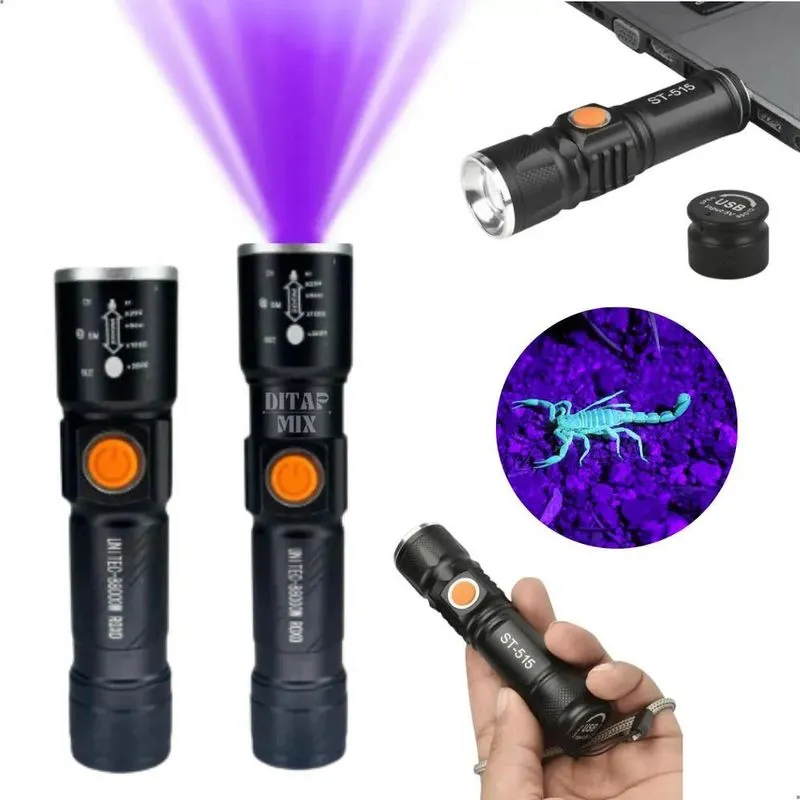 5x Ditap Mix Lanterna De Led Uv Potente Luz Negra Ultraviole