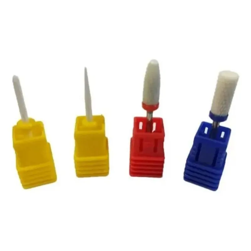 2x Kit 4 Broca De Cerâmica Profissional Lixadeira De Unha 3/