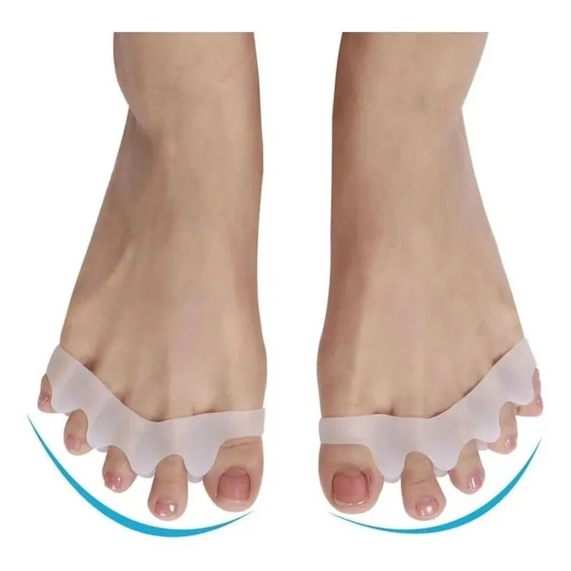 2x Par Separador De Silicone Corretor Ortopédico Para Dedos