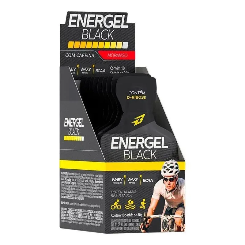10x Gel Energel Black Display De 30g Bodyaction Sabor Moran
