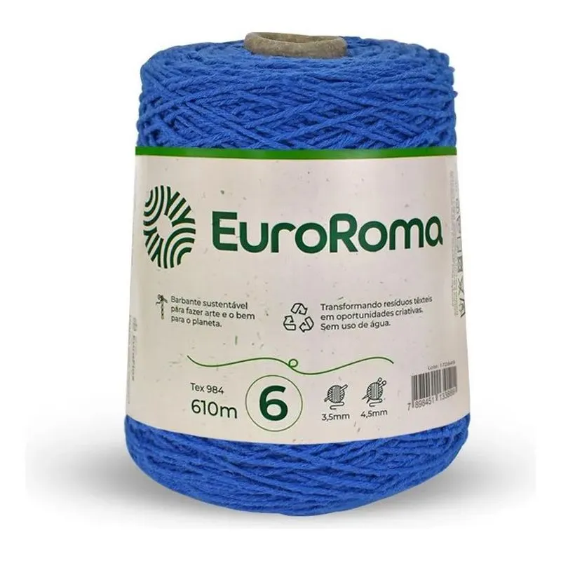 Barbante Euroroma (6 Fios 903 Azul Royal
