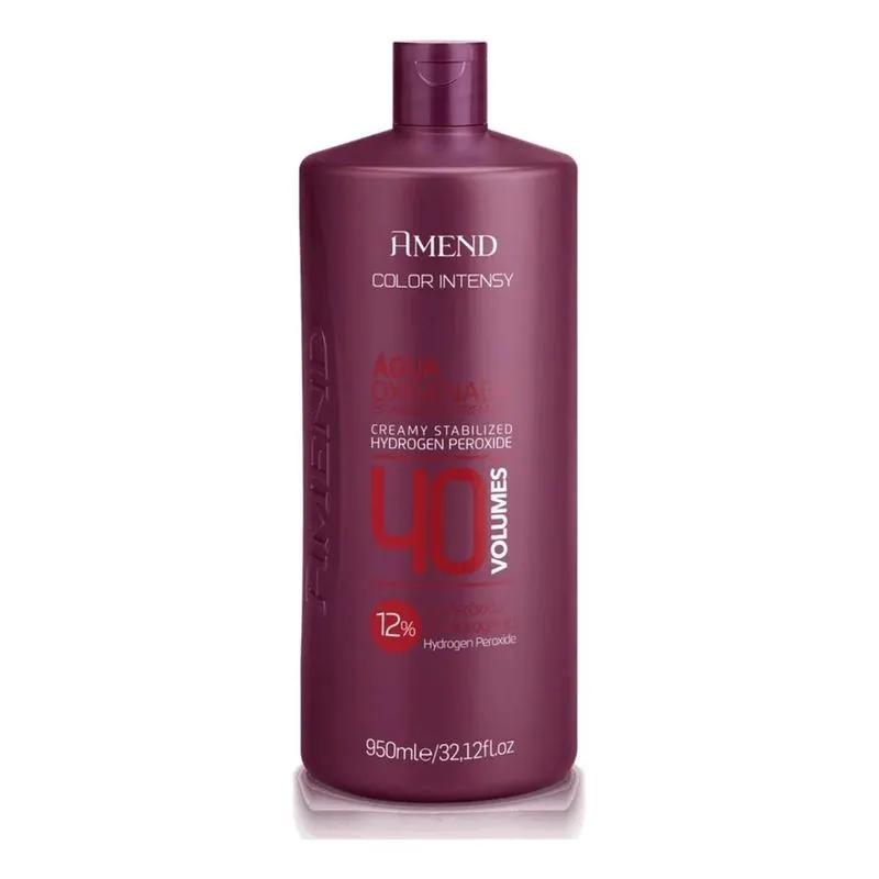 2x Água Oxigenada Amend 40 Volumes 950ml Tom Emulsão