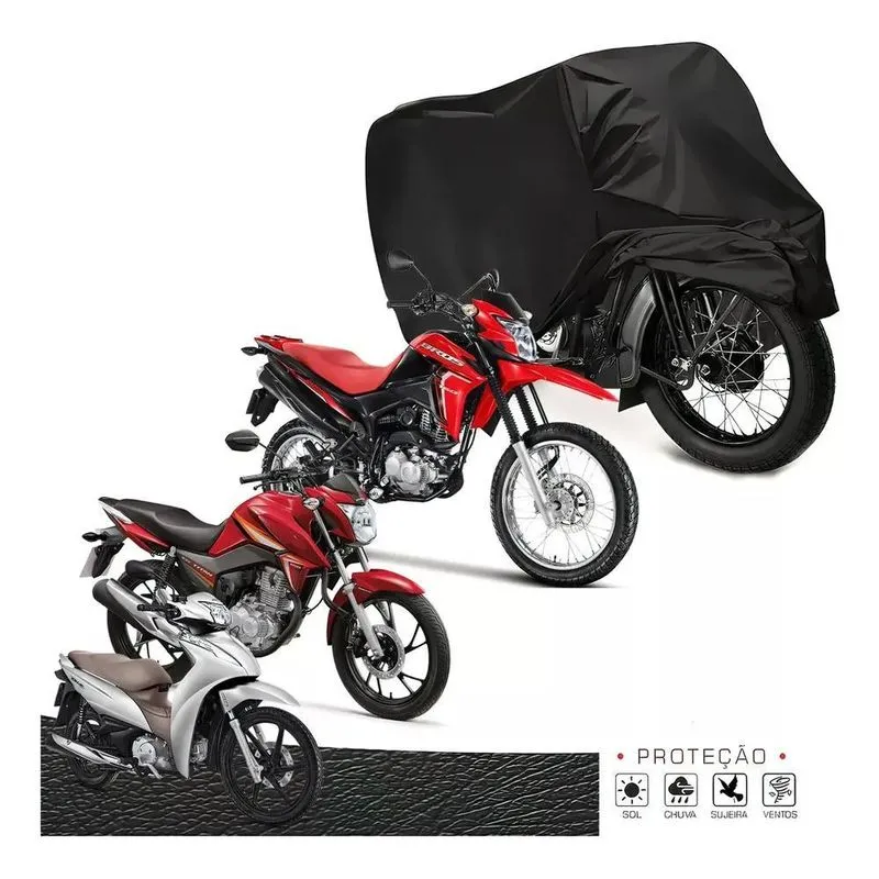 2x Capa Cobrir Moto Térmica Uv Protetora Sol Chuva Impermeáv