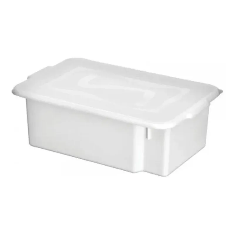 10x Caixa Gourmet 12lts Plastica Com Tampa Santana Cor Branc