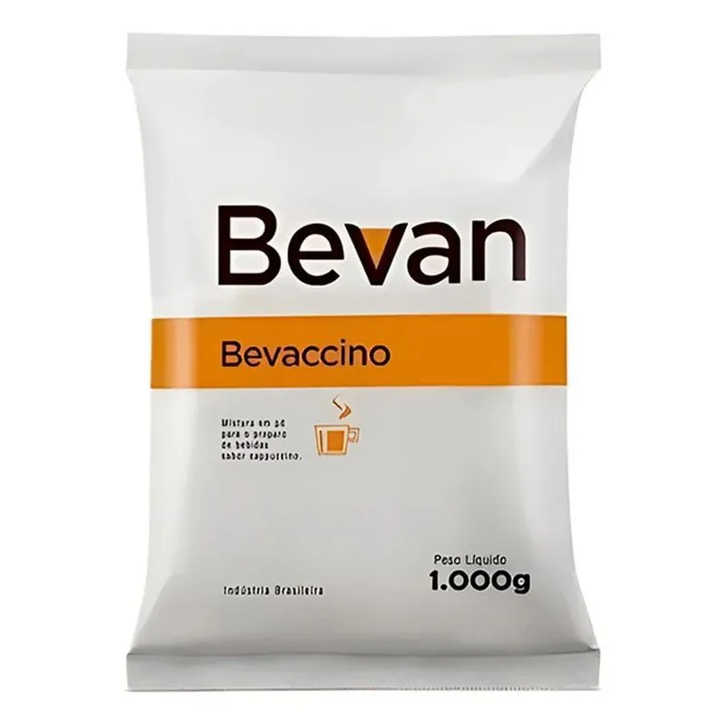 5x Cappuccino Solúvel Bevaccino Bevan 1kg Preparo Em Pó