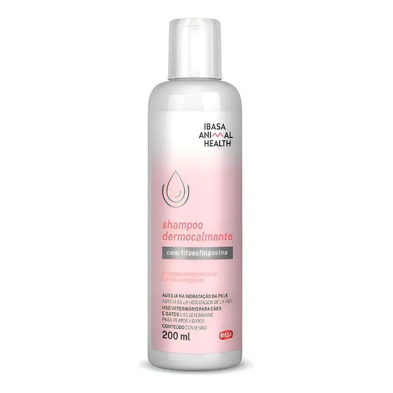 Shampoo Dermocalmante Ibasa Para Cães E Gatos - 200ml Fragrâ