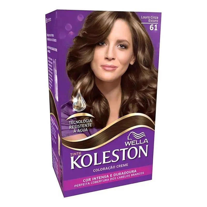 2x Kit Tintura Wella Koleston Coloração Creme Tom 61 Loiro