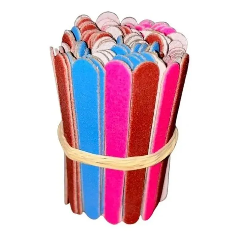 5x Kit 1000 Mini Lixa De Unha Manicure Pedicure Escolha A Co