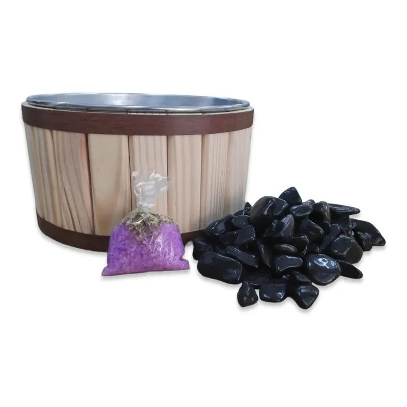 10x Tina / Bacia Pedicure Com Pedras Seixo Preto Com Escalda