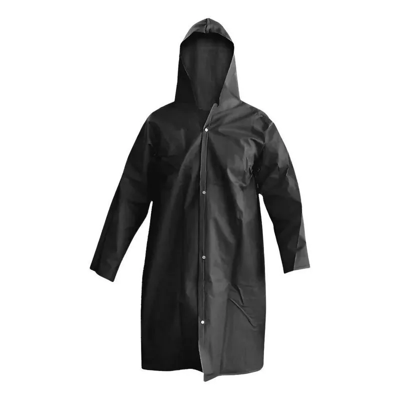 Capa De Chuva Preta Impermeável Pvc Forrado Com Ca Preto Gg