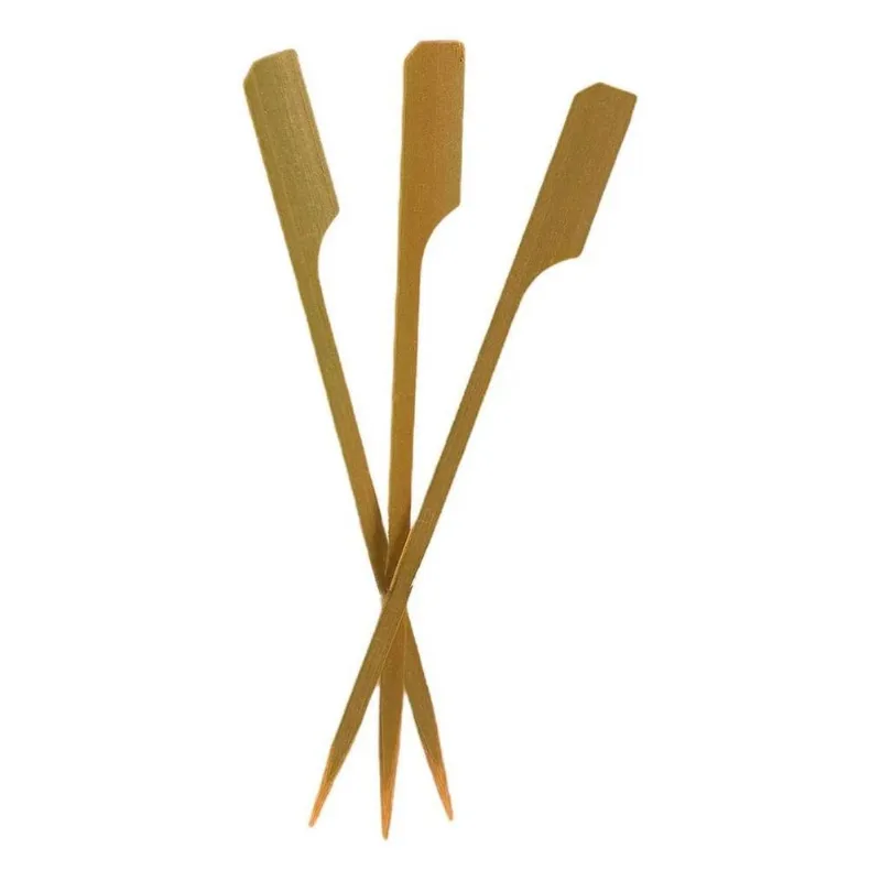 10x 100 Espeto Golf 12 Cm Bambu Para Lanches Hamburguer