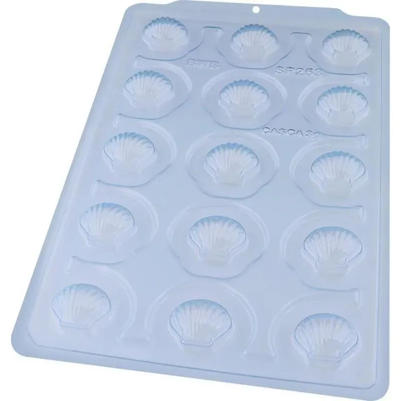 10x Forma Chocolate Silicone 3 Partes Concha Esp (3512/253)