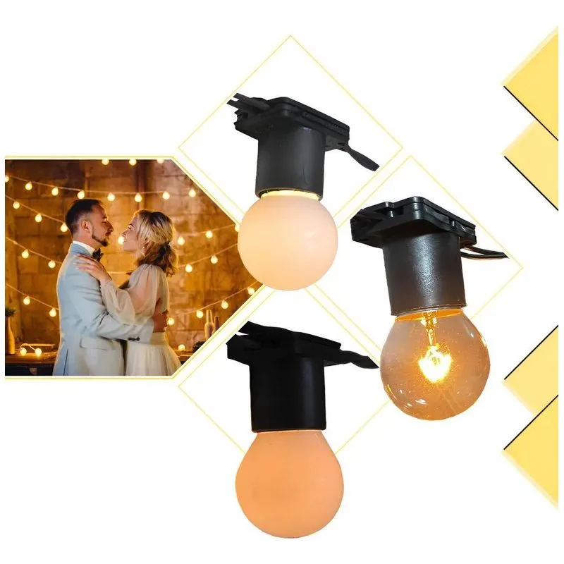10x Varal De Luz Cordão Iluminação Gambiarra 10m Com Lâmpad