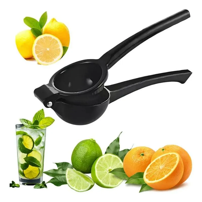 10x Espremedor De Laranja E Limão Grande Preto 20cm Premium