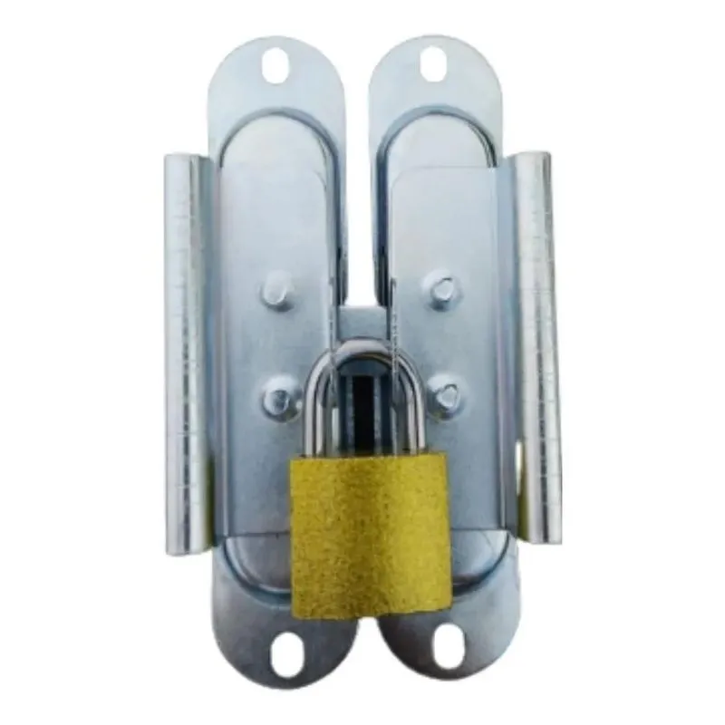 2x Fecho Tranqueta Aço Kit Com Cadeado Para Janela / Venezia