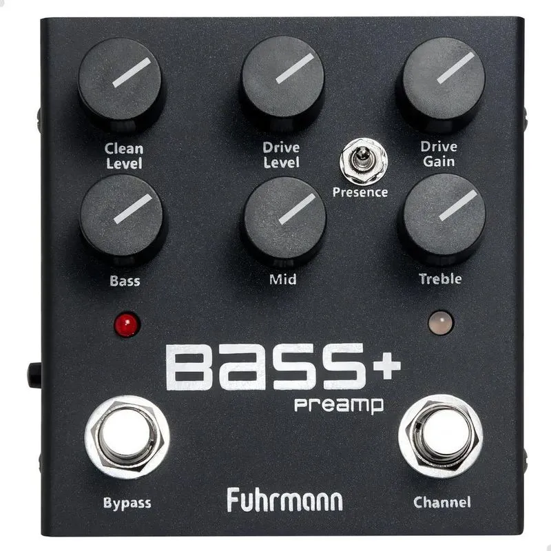 3x Pedal De Efeitos Análogo Bass+ Preamp Fuhrmann Cor Preto