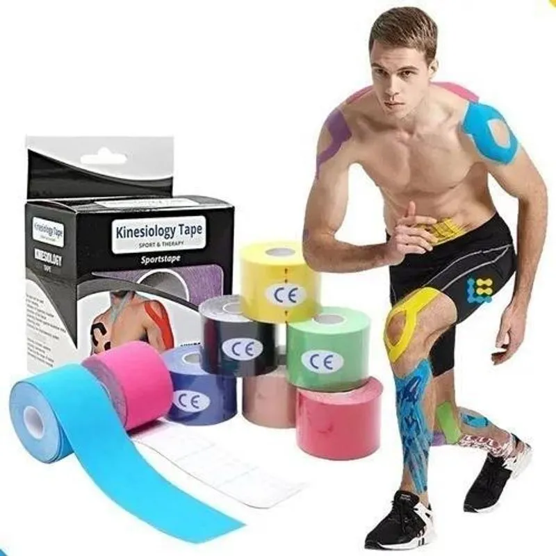 Kit 3 Knesio Tape Fita Elástica Bandagem 5mx5cm Fisioterapia