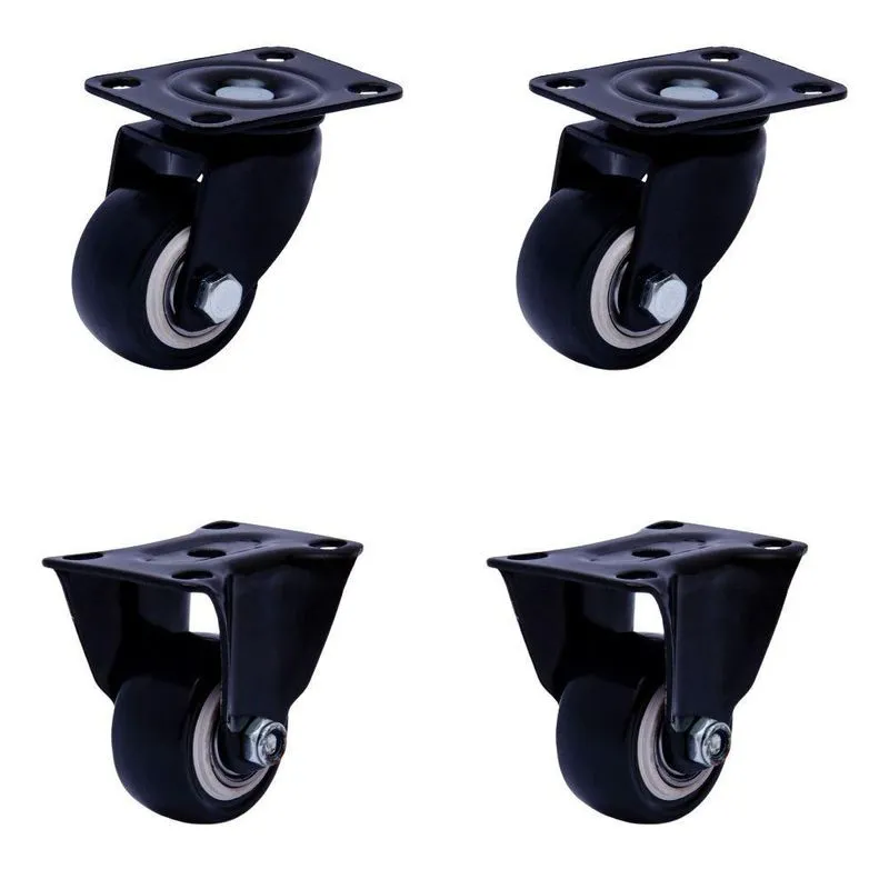 4 Rodinha Rodízio Roda Reforçada Sem Trava 41mm 90kg