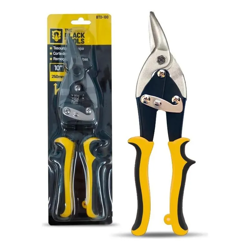 Tesoura Para Corte Chapa Calhas Direito The Black Tools