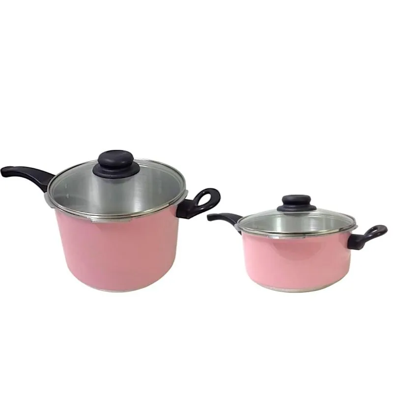 Kit Panela De Pressão 3l E 4,5l - Alusol - Rosa