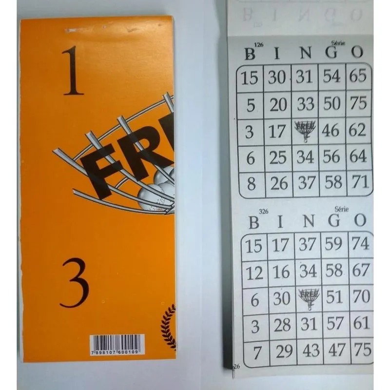 Bloco De Bingo Cartela 2x1 200 Folhas Marca Free.