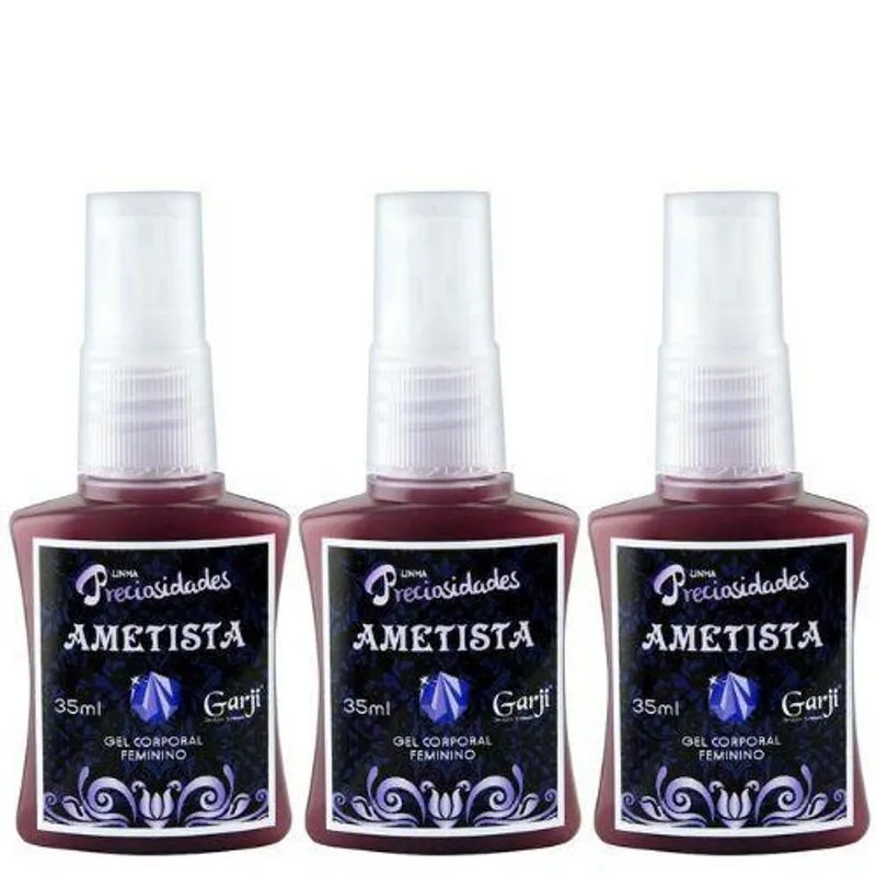 Kit 03 Body Eletrizante Em Jatos Vibrador Liquido Ametista